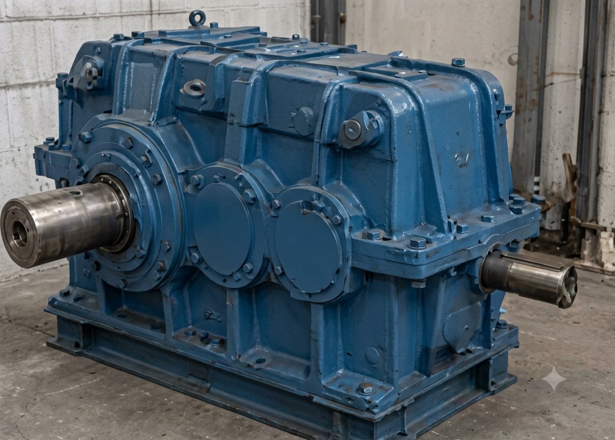 Heavy duty industrial gearbox with output shaft