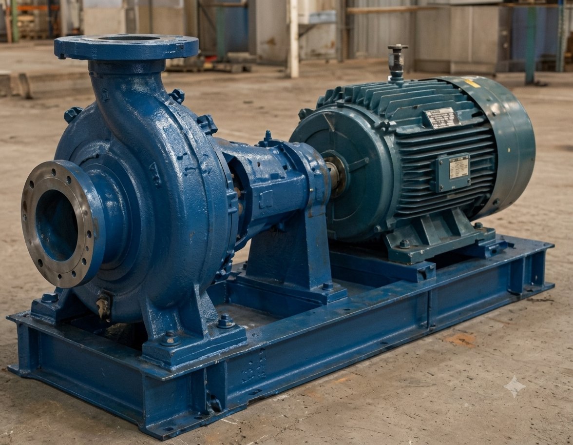 End suction centrifugal pump with coupling guard